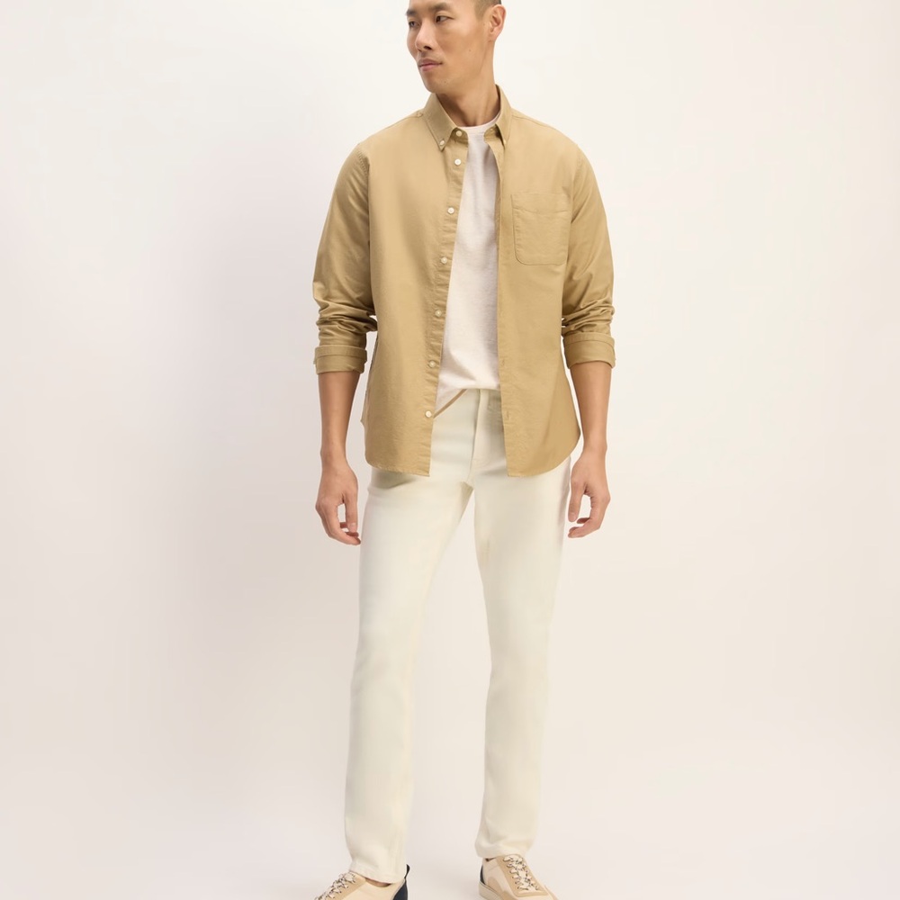 NWT Everlane The Organic Cotton Slim-Fit Jean Bone White Cream Men’s size 29x32